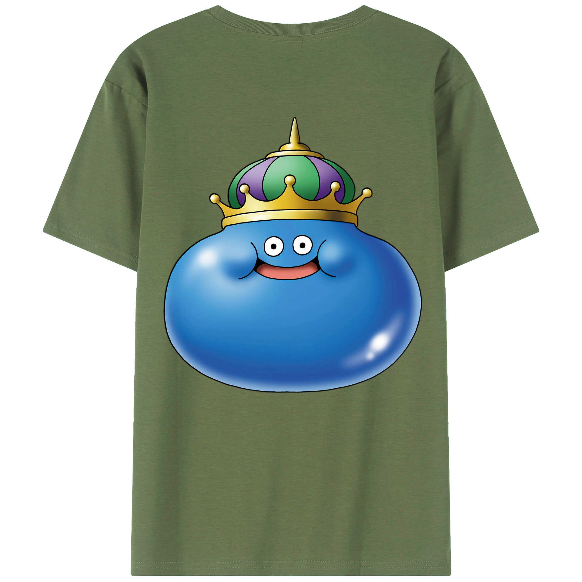 （画像用） ドラゴンクエスト Doragon Kuesuto Dragon Quest 綿100％ メンズ半袖Tシャツ（バックプリント） 通気性